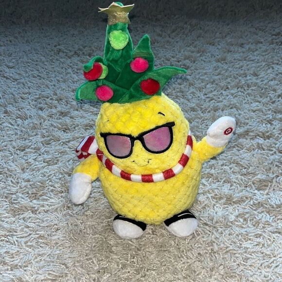 Gemmy Musical Dancing Christmas Pineapple Holiday Plush Pina Colada Song 13" - Picture 1 of 11